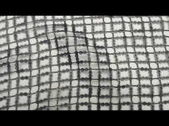 κεντημένο τσέκι ύφασμα χρώματος GEO 124cm μαύρο για το φόρεμα βραδιού