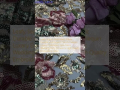 Ελαφρύ και κομψό χρωματιστό πανωφόρι πολυτελή κεντήματα δαντέλα υφάσματα γαμήλια πάρτι περιστάσεις υψηλής ποιότητας κεντήματα