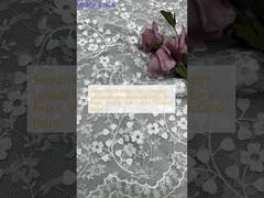 Ελαφρύ υφασμάτινο κεντήρι Λουσιατικό αναπνευστικό κεντημένο δαντέλα υφασμάτινο λαμπερό φύλλο