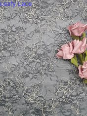 Κεντημένα φυλλώδη τρισδιάστατα Floral πρότυπα 100 υφάσματος OEKO TEX δαντελλών για Dressmaking