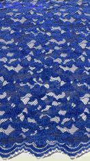 Ελαφρύ μπλε χρώμα Chenille Yarn Floral Scalloped Edge Lace Fabric By The Yard Φόρεμα για τη μόδα