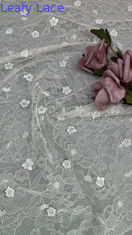 Λευκό γαλλικό ύφασμα από δαντέλα Chantilly Luxury Sequin Δαντέλα για βραδινά φορέματα και σχέδια μόδας