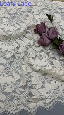 White Embroidered Lace with Mesh Precision Breathe Fabric for Formal Clothing