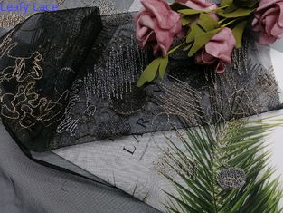 Φιλικό γεωμετρικό χρωματισμένο γραμμή ύφασμα κεντητικής Eco