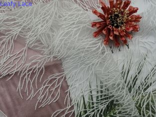 Κεντητικής σχοινόδετο δαντελλών ύφασμα γαμήλιων δαντελλών υφάσματος άσπρο