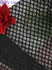 Μαύρο σχέδιο 60 διαμαντιών συνδεμένο ναυπηγεία ύφασμα πλέγματος του Tulle