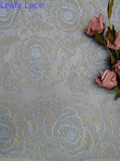 Floral μεταλλικό ύφασμα δαντελλών