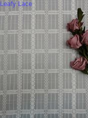 Λευκιά γεωμετρική ελαφριά κυρία Dress Fabric υφάσματος δαντελλών του Tulle πλέγματος