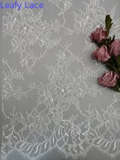 100% νάυλον 145CM άσπρο Floral δαντελλών του Tulle πλέγματος υφάσματος ύφασμα δαντελλών κεντητικής μαλακό