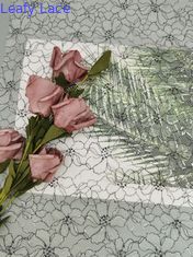 142CM παντού ελβετική Floral πολυεστέρα δαντελλών κεντητική αντίθεσης περιποίησης ασημένια