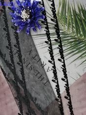 Ύφασμα πλέγματος εγχώριων υφαντικό μαύρο επιστολών συγκεντρωμένο το Tulle