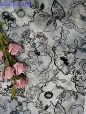 Κεντημένο τσέκι ύφασμα δαντελλών 125CM Floral για τις μπλούζες φορεμάτων