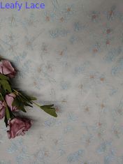 Floral χρωματισμένη δαντέλλα ζωηρόχρωμη δαντέλλα κεντητικής πλέγματος του Tulle υφάσματος κεντητικής
