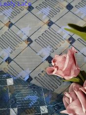 Χρώμα 125CM ψηφιακό τυπωμένο πλέγμα Tulle ναυτικού υφάσματος δαντελλών