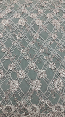 Leafy New Embroidery Luxary Flower 100% knit Embroidery Fabric Lace Fabric Wedding Birthday Occasions