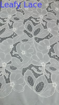 Embroiderey Lace Fabric Mesh Floral Elegant Hollow-up Embroidered Lace Fabric