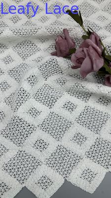White Lace 100% Cotton Hollow-up Lace Fabric Embroidered Lace Mesh Lace Fabric Occasion Evening Fabric