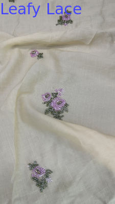 Beaded Floral Lace Fabric Embroidered Lace Mesh Breathe Fabric Occasion Dressing Birthday Fabric