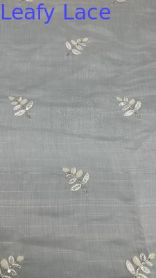 New Arrival Tulle Mesh Fabric Breathe Crochet Lace Fabric Leafy Sequin Fabric