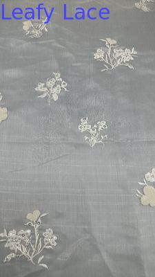 High Quality Floral Tulle Mesh Fabric Breathe Mesh Lace Fabric Leafy Sequin Fabric