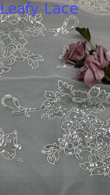 Sequin Embroidered Fabric Lace Fabric New Collections for Garments Gowns and Fashion Design