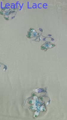 Sequin Lace Fabric Embroidered Chantilly Elegant Dresses Fabric For Party Dresses