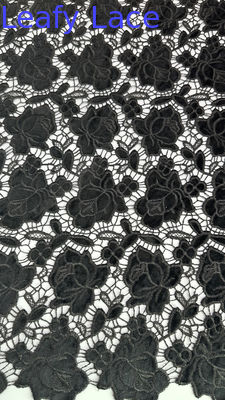 White Hollow-up Embroidered Lace Fabric Laser Tech For Party Occasion