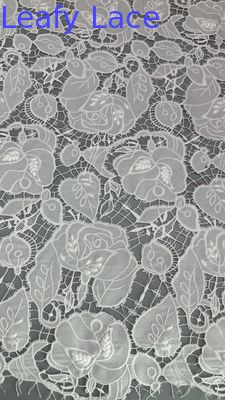 Leafy High Elegant Hollow-up Beautiful Embroidered Lace Fabric For Girls