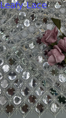 Skirts Fashion Design Projects Beaded Embroidery Fabric Lace Fabric for Full Dress Mesh Lace