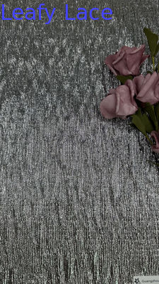 Cobra Sliver Color Metallic Lace Fabric For Gowns Luxury Party Wedding Dresses