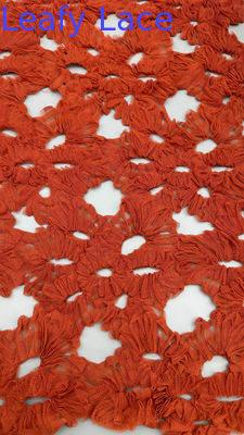 Luxury Ruffled Lace Fabric Handcrafted Layered Tulle With Hollow-up For Dramatic Evening Gowns