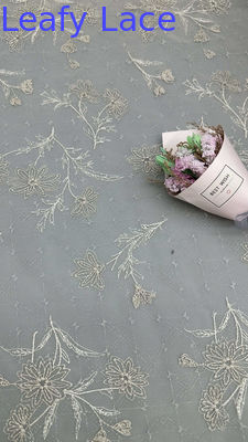 Mesh Tulle Lace With Raised Embroidery Feather Light Luxury Fabric For Ethereal Red Carpet Dresses