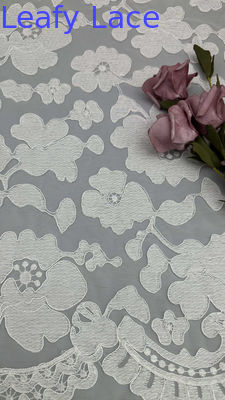 Leafy Tulle Lace With Embroidered Elegant And Breathe Mesh For Sheer Elegance With Subtle Shine