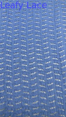 High Quality Blue Lace Mesh Hollow Up Effect For Artistic Wedding Evening Party Dresses Clothing