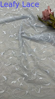 Luxury Embroidered Mesh Lace Sheer Soft Tulle with Delicate Floral Stitching for Elegant Evening Gowns