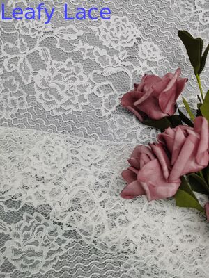 Embroidered Lace Fabric Customized Leafy Hollow-up Flower White Lace For Party Wedding Dress