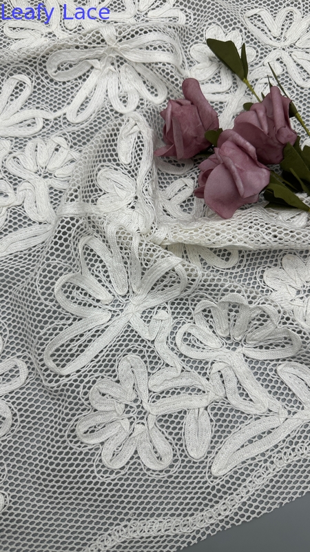 Elegant And Durable 120-130CM Embroidered Lace Fabric For Wedding And Birthday Occasions