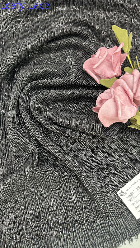 Cobra Metallic Lace Fabric For Gowns Luxury Sliver Color Party Dresses