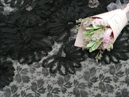 Το αφαιρεσμένο τον πυρήνα κόμμα κεντητικής δένει το μαύρο τρισδιάστατο ύφασμα Applique τσεκιών