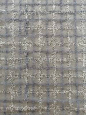 Ύφασμα κεντητικής 125CM μπλε γεωμετρικό Lurex Applique