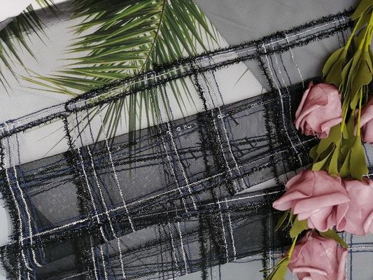 Πλέγμα 100 του Tulle ναυτικού ύφασμα τσεκιών πολυεστέρα ναυπηγείων 100%