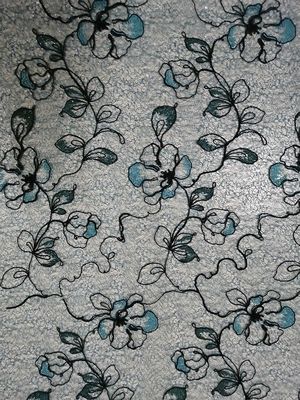 Floral δαντελλών ύφασμα φορεμάτων βραδιού υφάσματος κεντητικής πλέγματος πράσινο χρωματισμένο