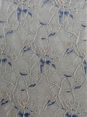 Floral κεντημένο ύφασμα του Tulle Lurex