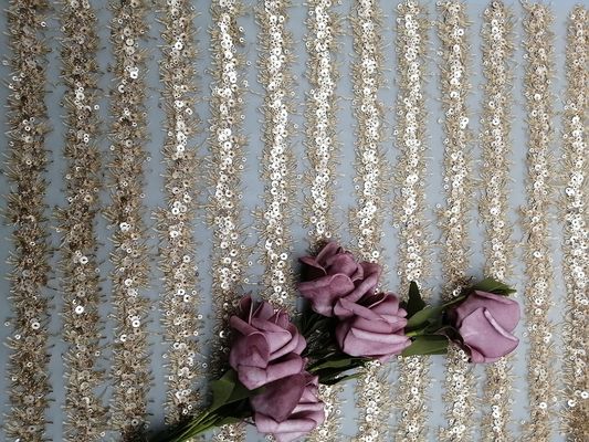 Κυρία Dress Decoration 60 γραμμικό κεντημένο ύφασμα δαντελλών τσεκιών ναυπηγείων