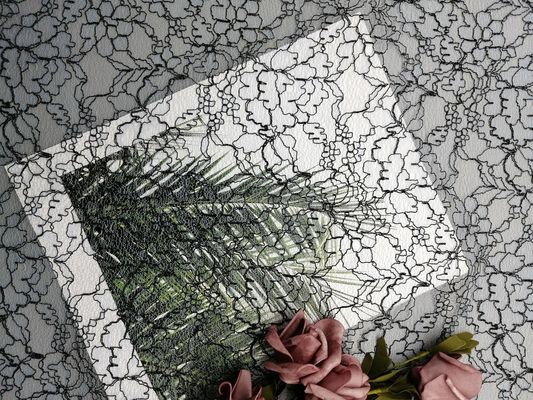 Μπλε Floral σκοινιού δαντελλών ύφασμα κόμματος δαντελλών κεντητικής ελαφρύ σχοινόδετο