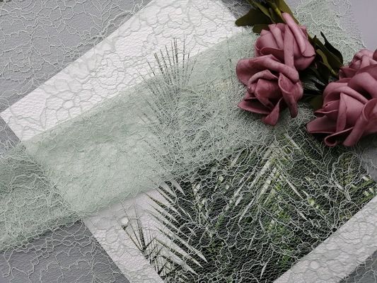 100% προσαρμοσμένο ύφασμα κεντημένο χρώμα ύφασμα δαντελλών πολυεστέρα σχοινόδετο