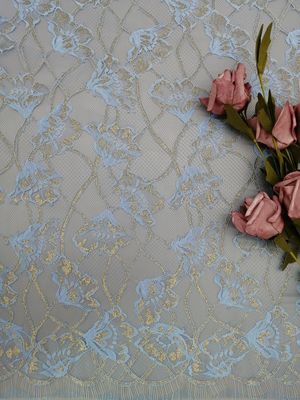 Μεταλλικό Floral κλωστοϋφαντουργικό προϊόν ενδυμάτων γυναικών υφάσματος κεντητικής δαντελλών