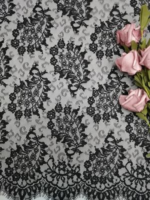 Του Paisley γαλλικό ύφασμα δαντελλών του Tulle δαντελλών μαύρο ελαφρύ