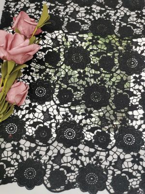 Τσιγγελακιών χημικό Floral ύφασμα δαντελλών κεντητικής βαρέων βαρών