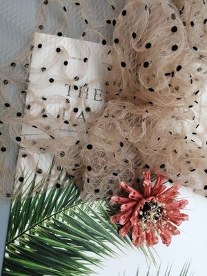 Τρισδιάστατο τρισδιάστατο Floral δαντελλών πλέγμα του Tulle Cording υφάσματος συγκεντρωμένο σημείο